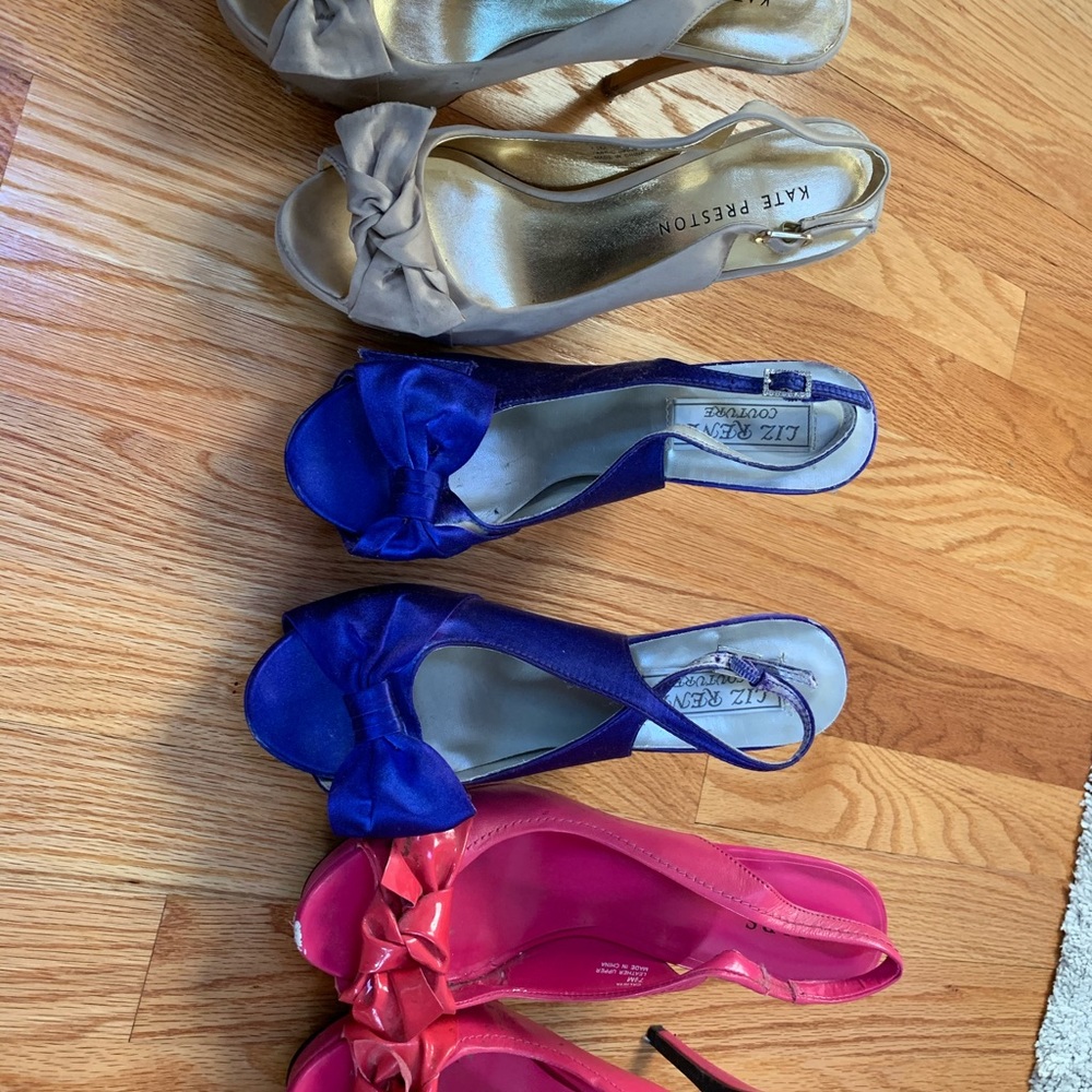 3 pairs of peep toe pumps!